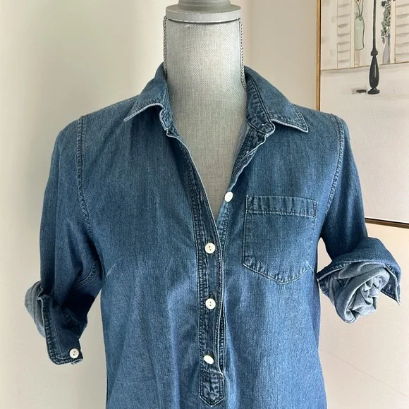 JCrew Denim Shirt Dress - Picture 2 of 5